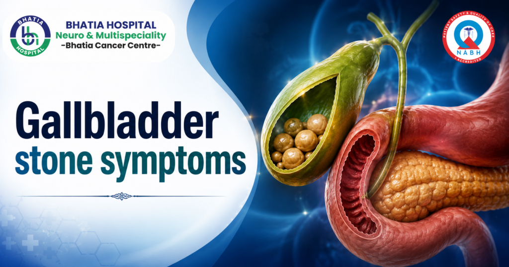 Patient consulting a doctor for gallbladder stone symptoms at Bhatia Hospital in Patiala