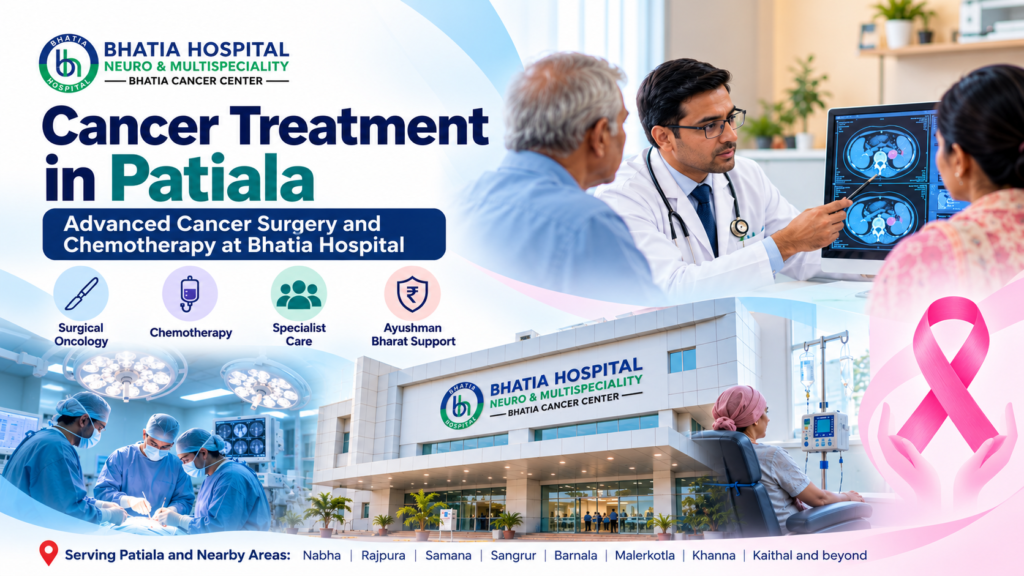 Cancer treatment in Patiala at Bhatia Hospital – surgical oncology and chemotherapy